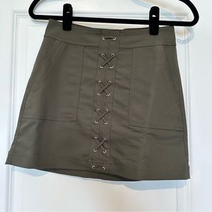 Express Green Mini Skirt